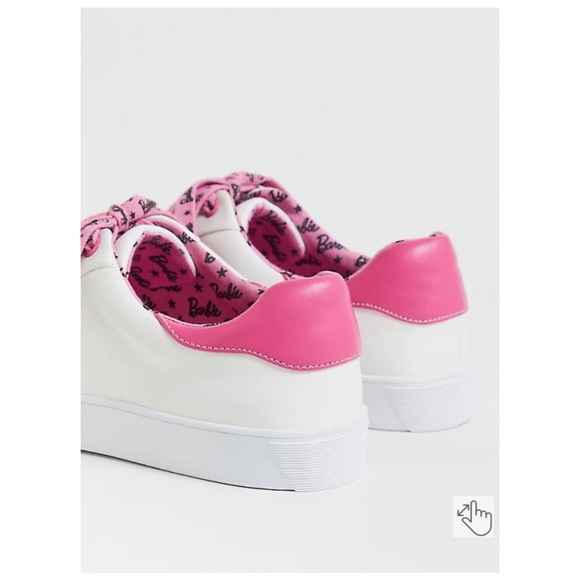 *HOST PICK* NEW Torrid 8.5 Wide Barbie White & Pink Faux Leather Sneakers - Picture 4 of 9